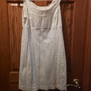 New York & Company Cream Mini Dress